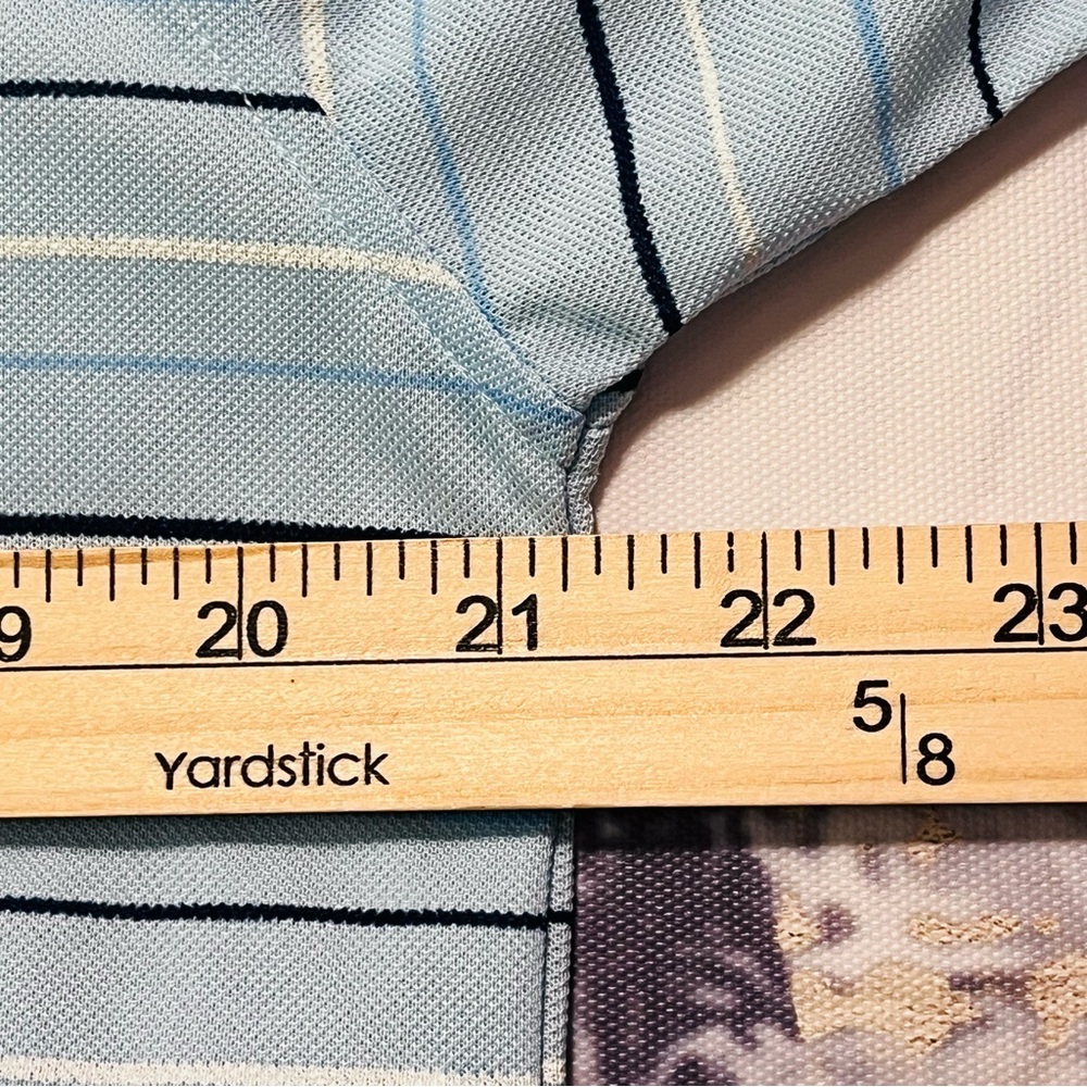 Vtg PAUL SMITH London Golf Polo Shirt Blue Stripe Cotton Short Sleeve Men Size M - Picture 10 of 12